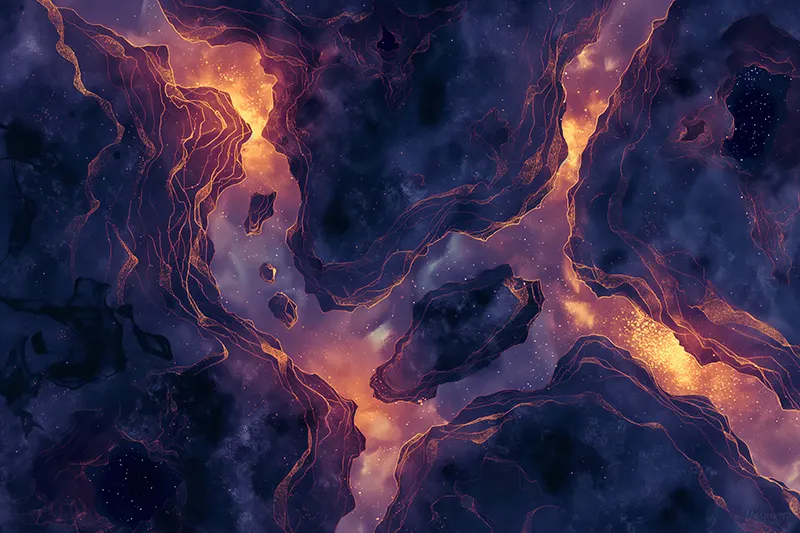 Top-down cosmic rift battle map: Galactic Rift